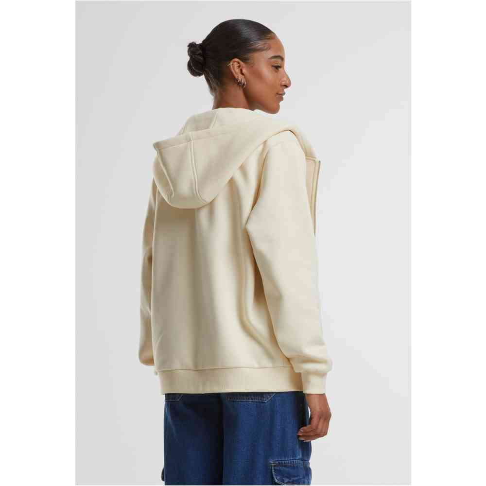 Urban Classics - Fluffy Veste zip à capuche - Crème